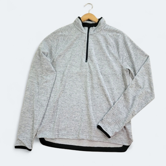 Champion Gray Quarter-Zip Pullover Mens Size Medium - Picture 1 of 16